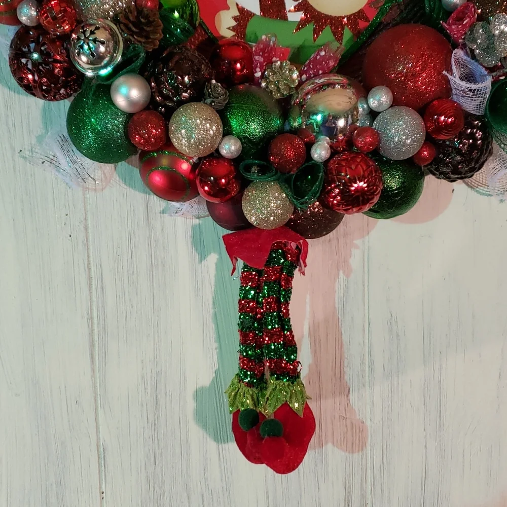 ELF Bauble Christmas Wreath